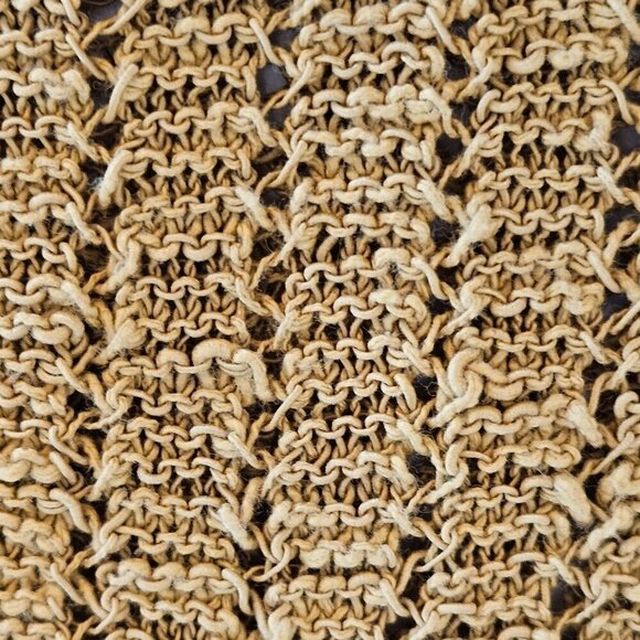 J. Jill Size Medium Gold V-Neck Open Knit Lightweight Tunic Sweater 3/4 Sleeve - Picture 9 of 13